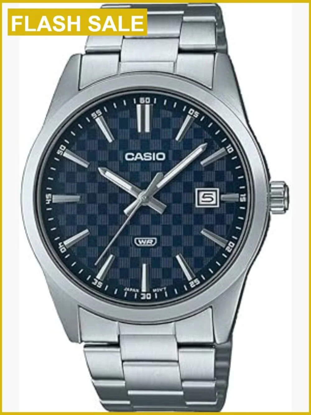 Men's Stainless Steel Analog Watch - Japanese Quartz, Date Display, 30M Water